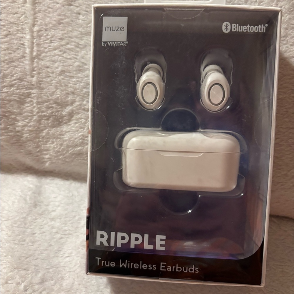 VIVITAR Muze Ripple True Wireless Earbuds in White BNIB/SEALED